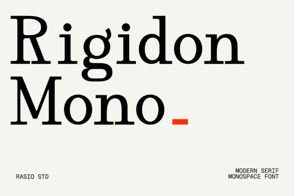 Rigidon Mono: Where Typewriter Precision Meets High-Fashion Serifs