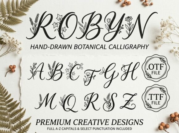 Robyn: Where Wild Elegance Meets Artisan Calligraphy