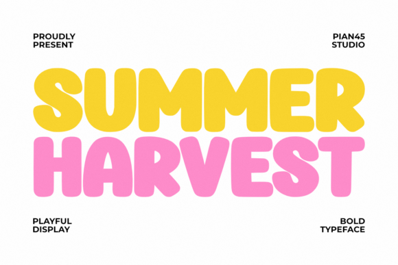 Summer Harvest: The Bold Display Font for Joyful Brands