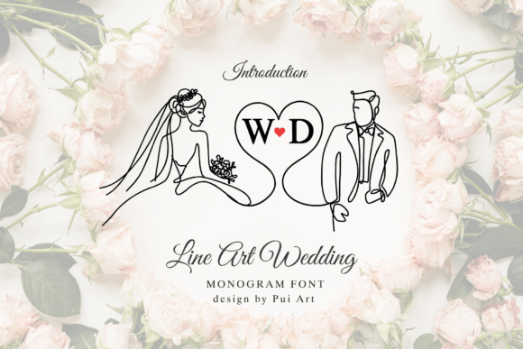 The Art of the Line: Using a Line Art Wedding Monogram